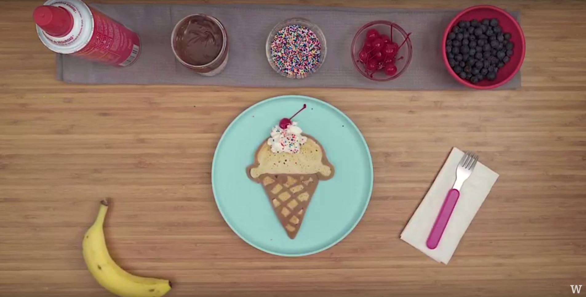 How To Make Pancake Art Ice Cream Cone Whiskware